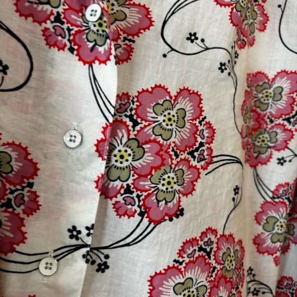 Per Una Marks and Spencer US10 Lightweight Cotton Floral Peasant Blouse - Picture 8 of 14